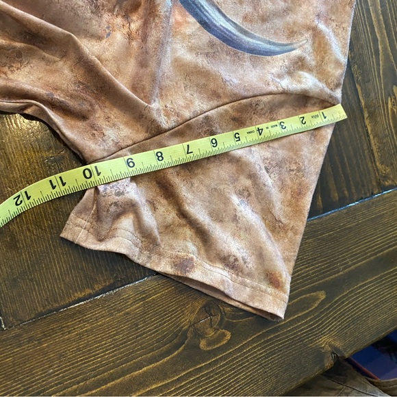 Brown Bull Skull Graphic T-Shirt - Picture 7 of 7